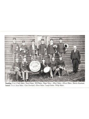 Baker Bros. Band Andover NY 1986 Limited Edition Postcard Historical Print